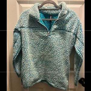 Cool Attitude Blue Medium Half ZipUp Sherpa Jacket Used